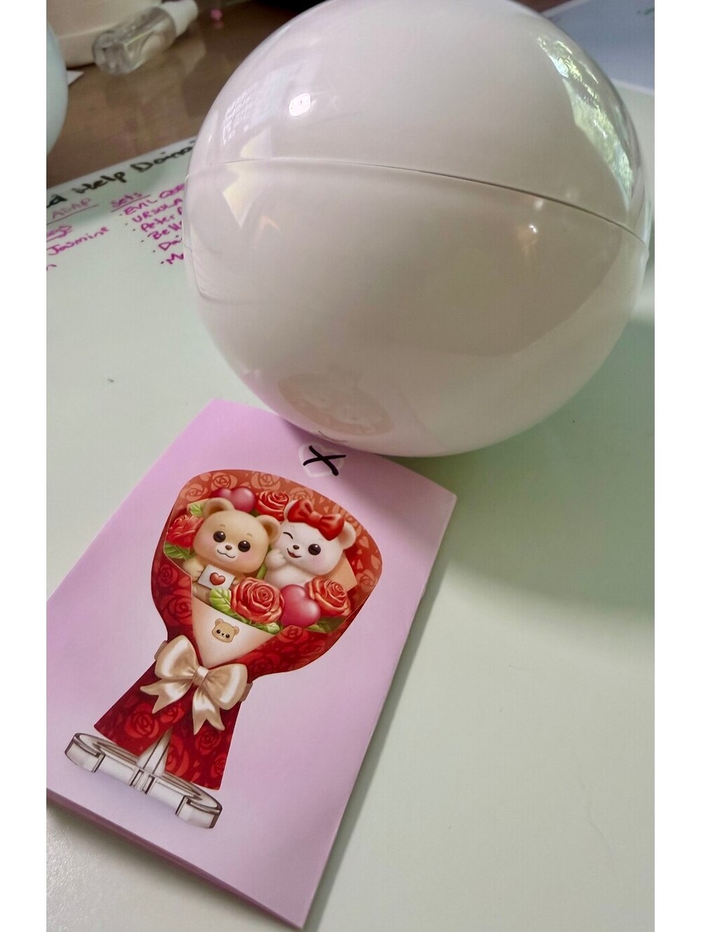 ZURU Mini Brands Create Kawaii Bouquet TEDDY BEARS Red Roses #3 Complete w Card